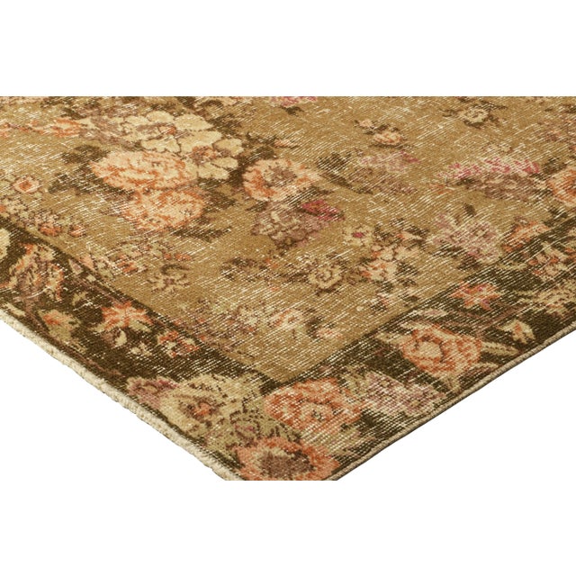 Vintage Karabagh Rug in Brown With All-Over Floral Patterns, From Rug & Kilim For Sale In New York - Image 6 of 8