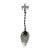 Antique Mother of Pearl Sterling Fleur De Lis Caviar Spoon For Sale