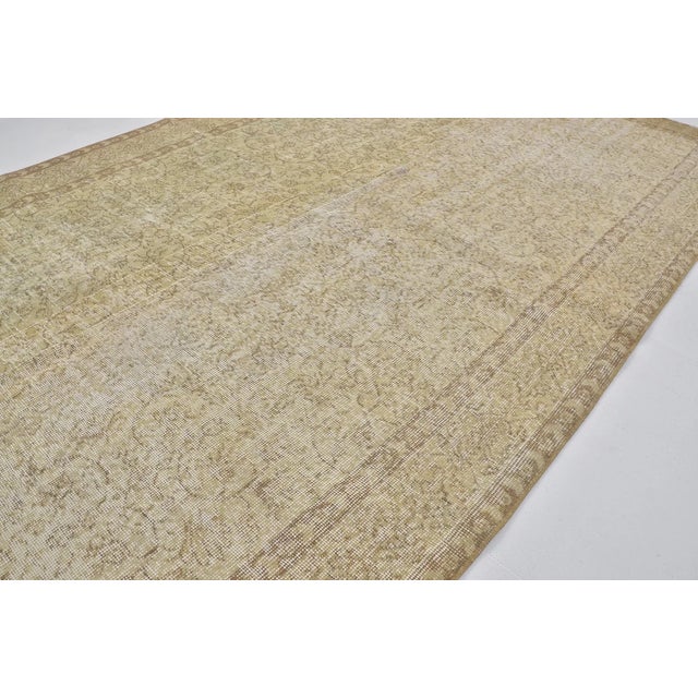 Textile Biege Home Living Oushak Rug For Sale - Image 7 of 10