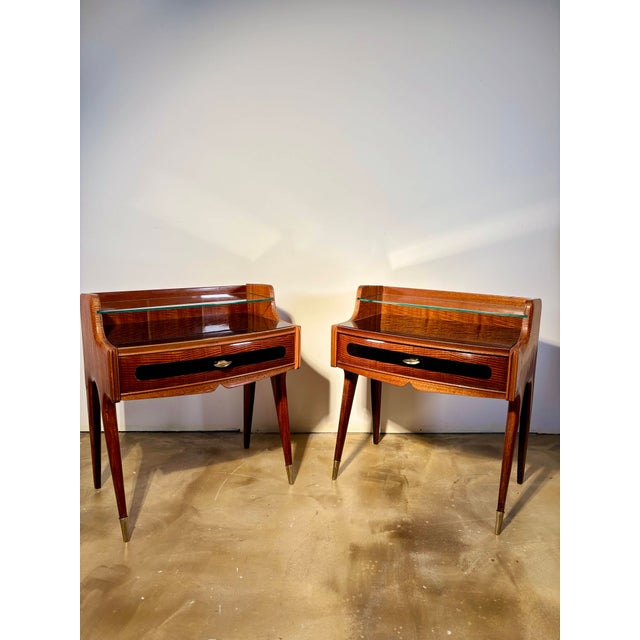 1960s Bedside Tables in the style of Paolo Buffa, Milan, Italy, 1960, Set of 2 For Sale - Image 5 of 17