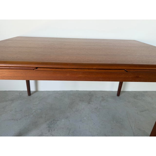 Brown 1960s Danish Modern Teak Extending Dining Table by Am Ansager Møbler For Sale - Image 8 of 12