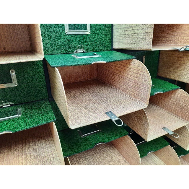 Mid-Century Modern Highboard with File Boxes, 1950s, Set of 91 For Sale - Image 12 of 16