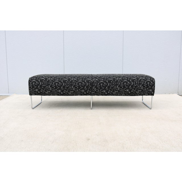 Mid-Century Modern Modernist Jeffrey Bernett for Bernhardt Design Balance Three-Seat Bench For Sale - Image 3 of 12