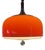 Vintage Space Age Italian UFO Orange Pendant Lamp in Chrome by Guzzini for Meblo, 1970s For Sale