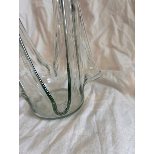 Mid-Century Modern Vintage Swung Glass Centerpiece For Sale - Image 3 of 5