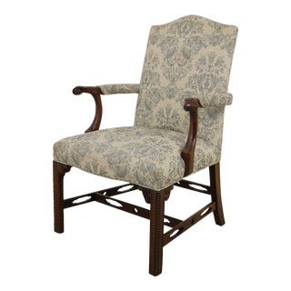 Southwood Chippendale Mahogany Open Armchair For Sale