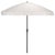 Ivory Panza 9 Ft Crank Umbrella, Ivory/Brown Pole For Sale - Image 8 of 8
