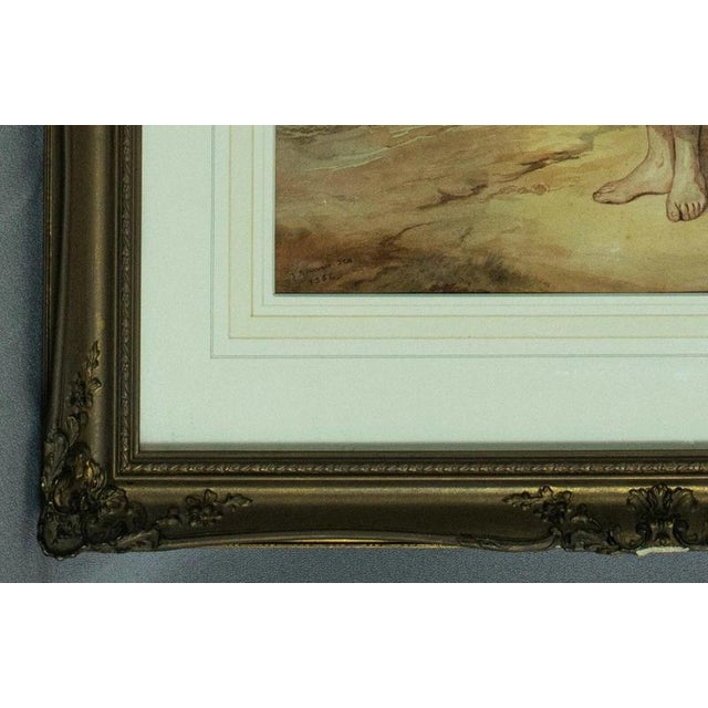 Jules Bouvier, The Harvest Girl, 1852, Watercolour Painting For Sale - Image 3 of 8