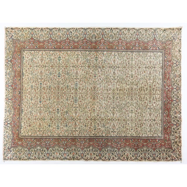 This beautiful vintage Kayseri rug is finely hand-knotted with wool pile on a cotton foundation, reflecting the refined...