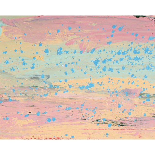 1980s 1980s Abstract Acrylic on Paper Painting Signed by Harry Hilson For Sale - Image 5 of 8