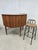 Vintage Slatted Cocktail Bar & Stools, 1960s, Set of 3 For Sale - Image 4 of 5