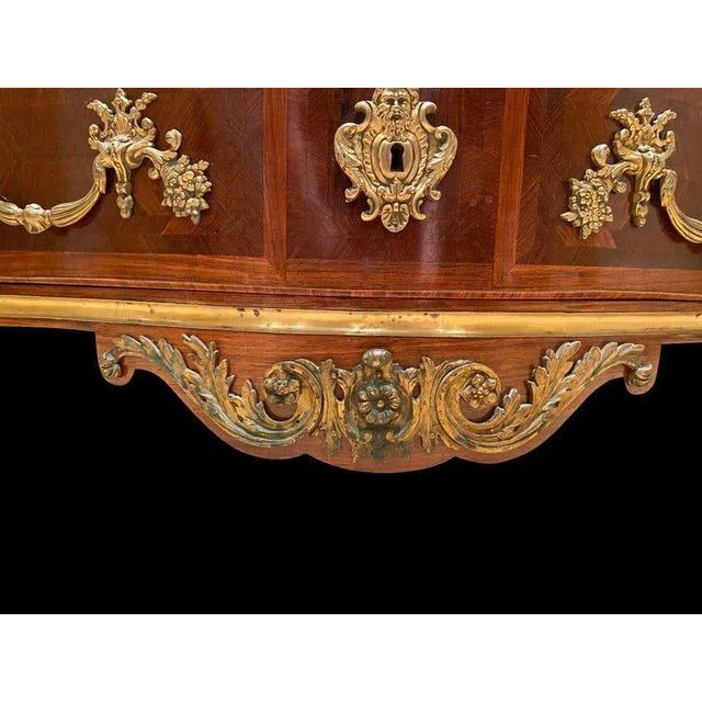 Wood 19th Century French Louis XV Kingwood, Tulipwood and Ormolu Chest of Drawers For Sale - Image 7 of 16