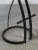A set of 3 high bar stools, post-modernist, eighties, circular and angular structures in anthracite lacquered square...