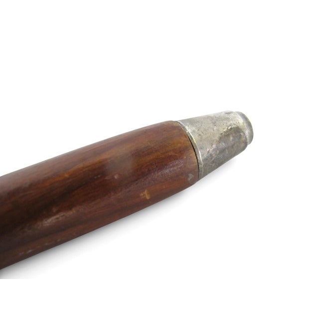 Victorian Floral Chased Silver Plate Cigar Smugglers Walking Stick Cane For Sale - Image 10 of 10