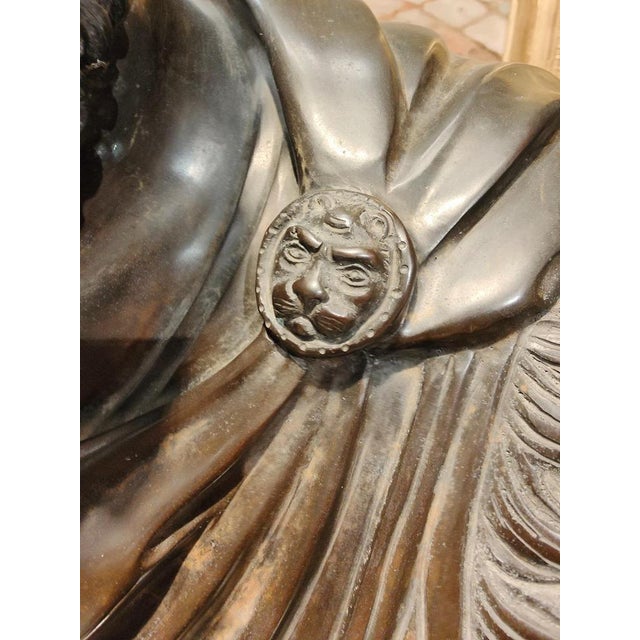 Large Roman Emperor Bust, Bronze, 19th Century For Sale - Image 10 of 17