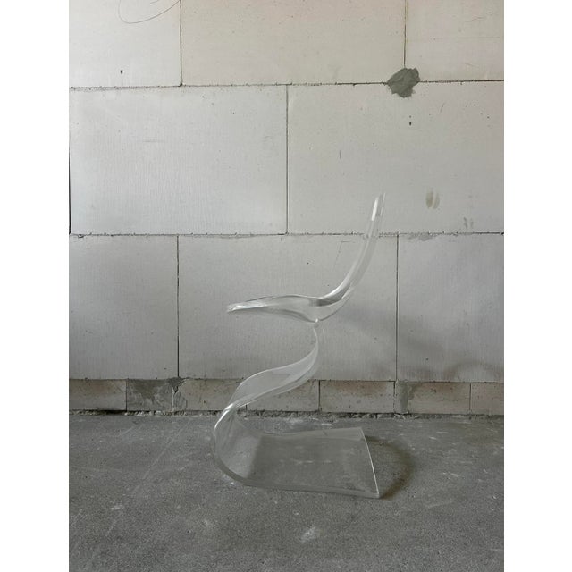 Sculptural Acrylic Glass Chairs from Michel Dumas, Set of 4 For Sale - Image 6 of 10