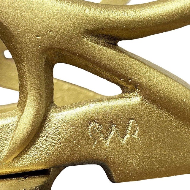 1928 Art Deco Nude Flapper Brass Magazine Rack by Seville Art Metal Studios For Sale - Image 9 of 12