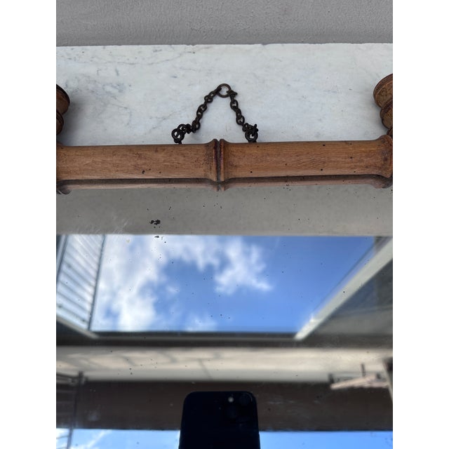 French Small French Faux Bamboo Mirror, Circa 1900 For Sale - Image 3 of 4