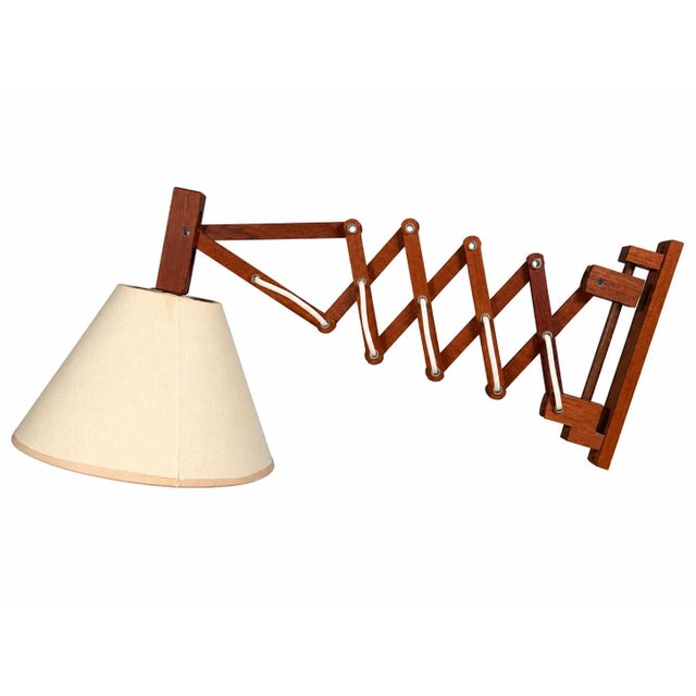 Danish Scissor Lamp in Teak, Denmark, 1960s For Sale - Image 18 of 18