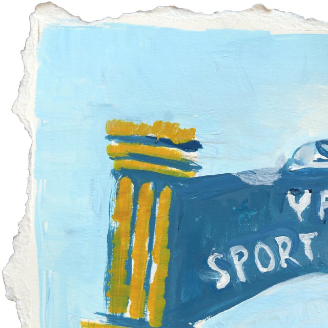 Figurative Santa Monica Pier - Original California Coastal Mixed Media Painting on Paper by Kellie Newsome For Sale - Image 3 of 6
