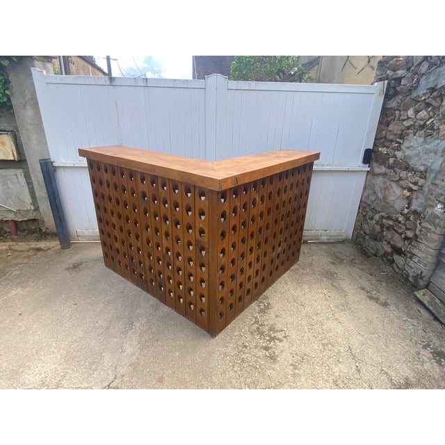 L-Shaped Corner Bar in Walnut, 1950 For Sale - Image 13 of 18