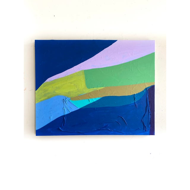 Contemporary "Smooth Sailing" Original Mixed Media Painting by Jessalin Beutler For Sale - Image 3 of 6