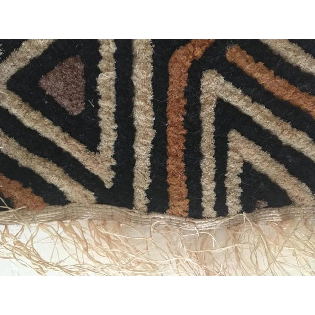Black Handcrafted Kuba Cloth Wall Hanging, Democratic Republic of Congo, 1960s For Sale - Image 8 of 13
