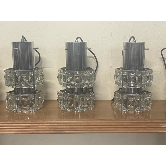 Swarovski Cut Glass Pendant Lamps, 1970s, Set of 5 For Sale - Image 13 of 18