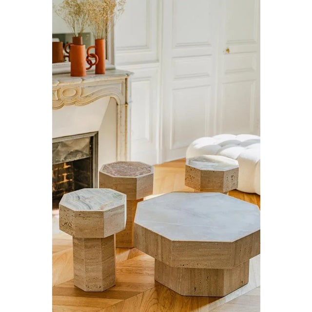 Green Onyx Gisele Side Table by Studio Gaia Paris For Sale - Image 9 of 12