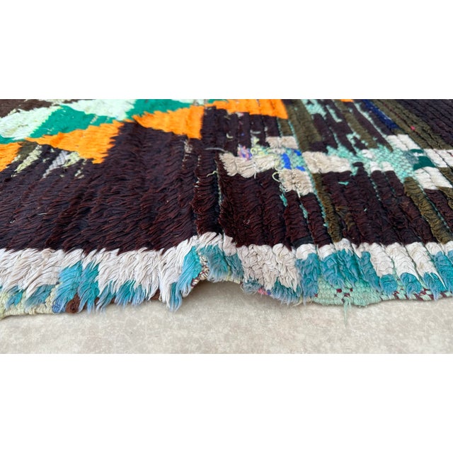 Moroccan Vintage Boujad Rug - 3'5" X 8'5" Ft For Sale - Image 10 of 11