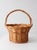 Vintage Round Wicker Gathering Basket With Handle For Sale - Image 9 of 13