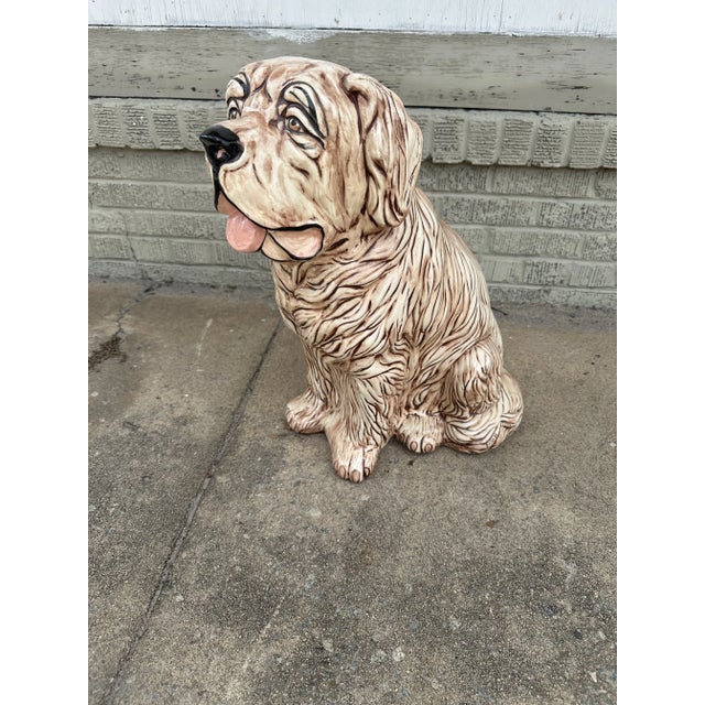 Vintage Ceramic Hand Crafted Life Size Dog For Sale In Charleston - Image 6 of 7