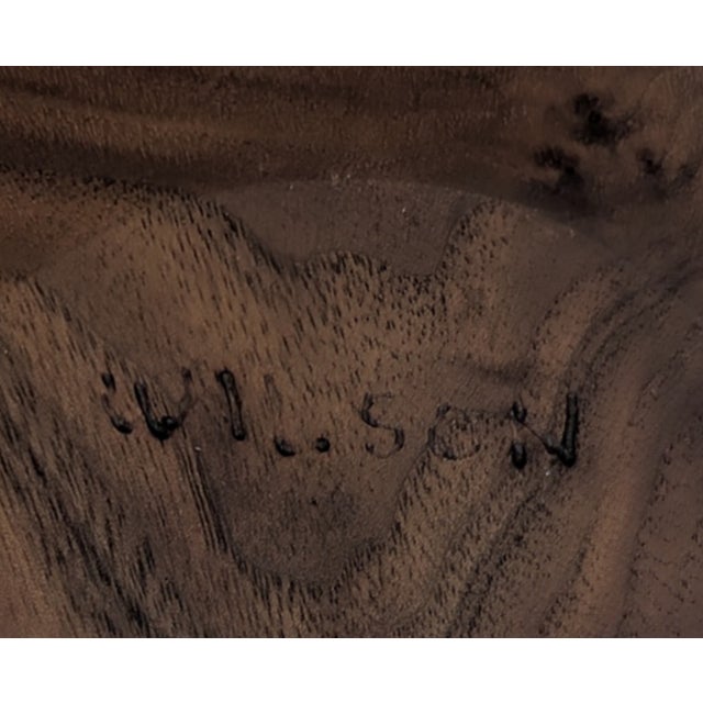 Hand Turned and Lathed Walnut Wood Bowl For Sale - Image 13 of 14