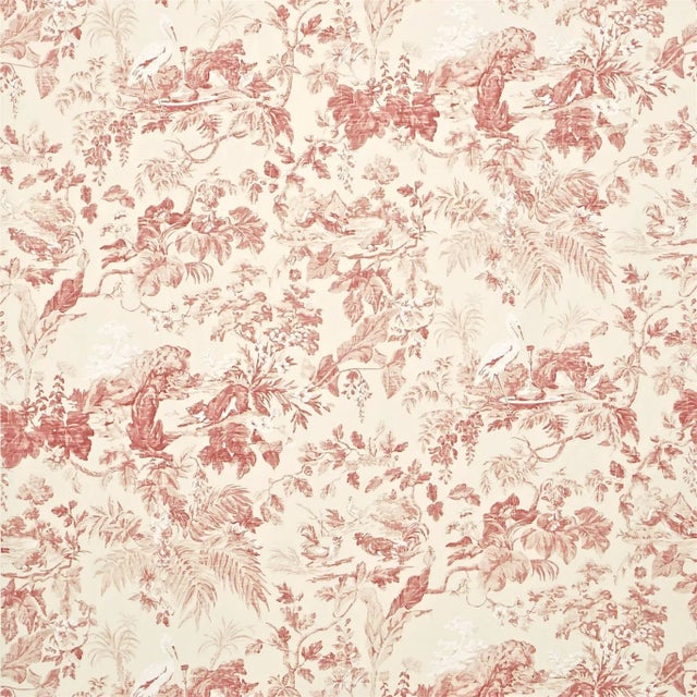 Sanderson Aesop's Fables Fabric in Pink For Sale