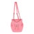 Pink Quilted Caviar Drawstring Backpack Handbag For Sale