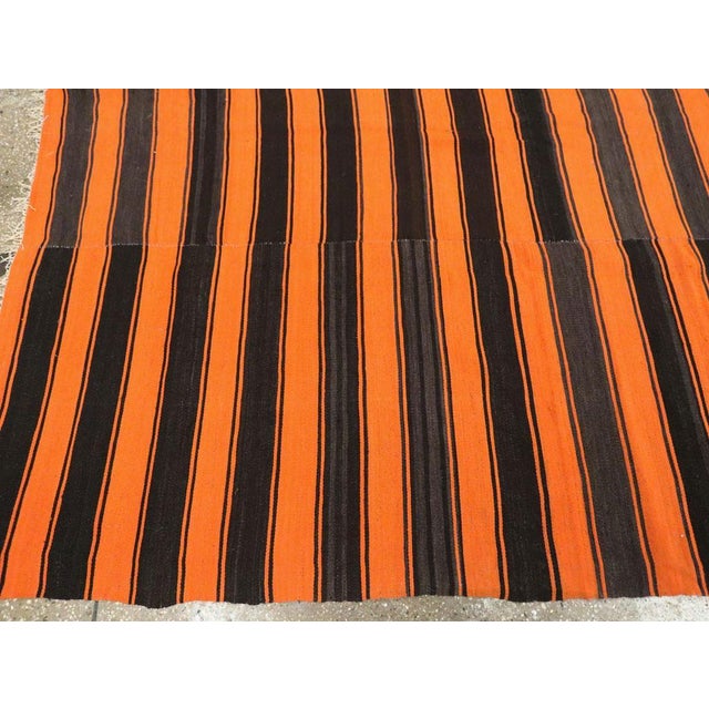 Burnt Orange Galerie Shabab Collection Mid-20th Century Turkish Flatweave Kilim Accent Rug For Sale - Image 8 of 10