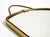 1950s Small Mid-Century Brass Wall Mirror with Braided Hanging Strap, 1950s For Sale - Image 5 of 18