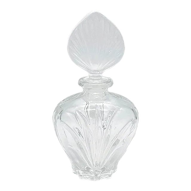 Molded Clear Perfume Bottle W/Stopper For Sale