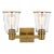 Chapman & Myers by Visual Comfort Studio Alessa 2-Light Bath Vanity Sconce in Burnished Brass For Sale