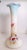 Lovely tall porcelain vase with hand-painted flowers and fluted mouth. Size: 11 1/4 inches tall; Base Diameter 5 1/4...