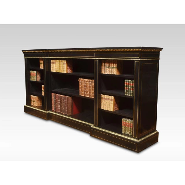 Large Napoleon III Brass Mounted Open Bookcase For Sale - Image 5 of 9