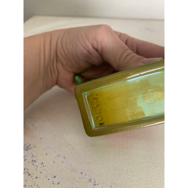 Ceramic Vintage Zsolnay Hungary Dachshund Weiner Dog Green Glaze Figurine For Sale - Image 7 of 8