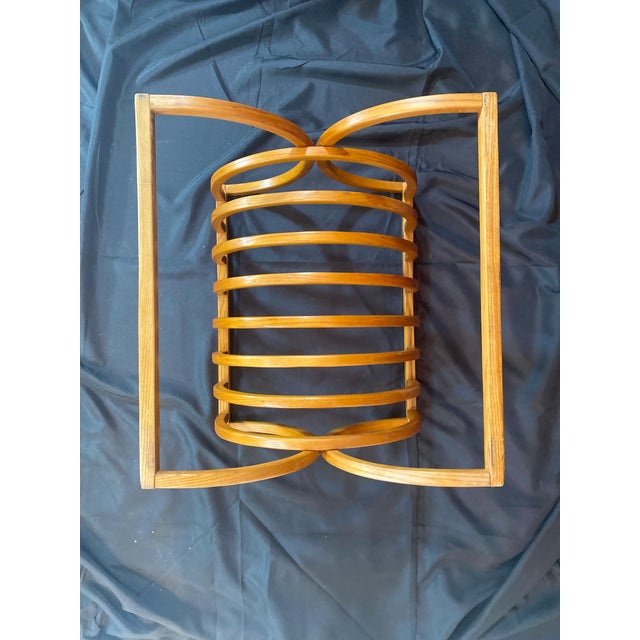 Wood Mid-Century Vermont Tubbs-Style Bentwood Magazine Rack For Sale - Image 7 of 7