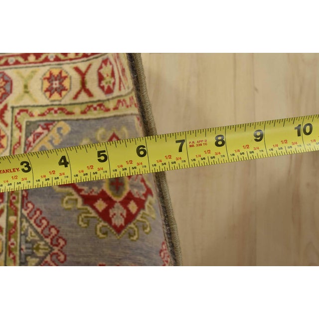 Gray Kazak Runner 2’2” X 6’2” Gray Wool Tribal Hand-Knotted Oriental Rug For Sale - Image 8 of 10