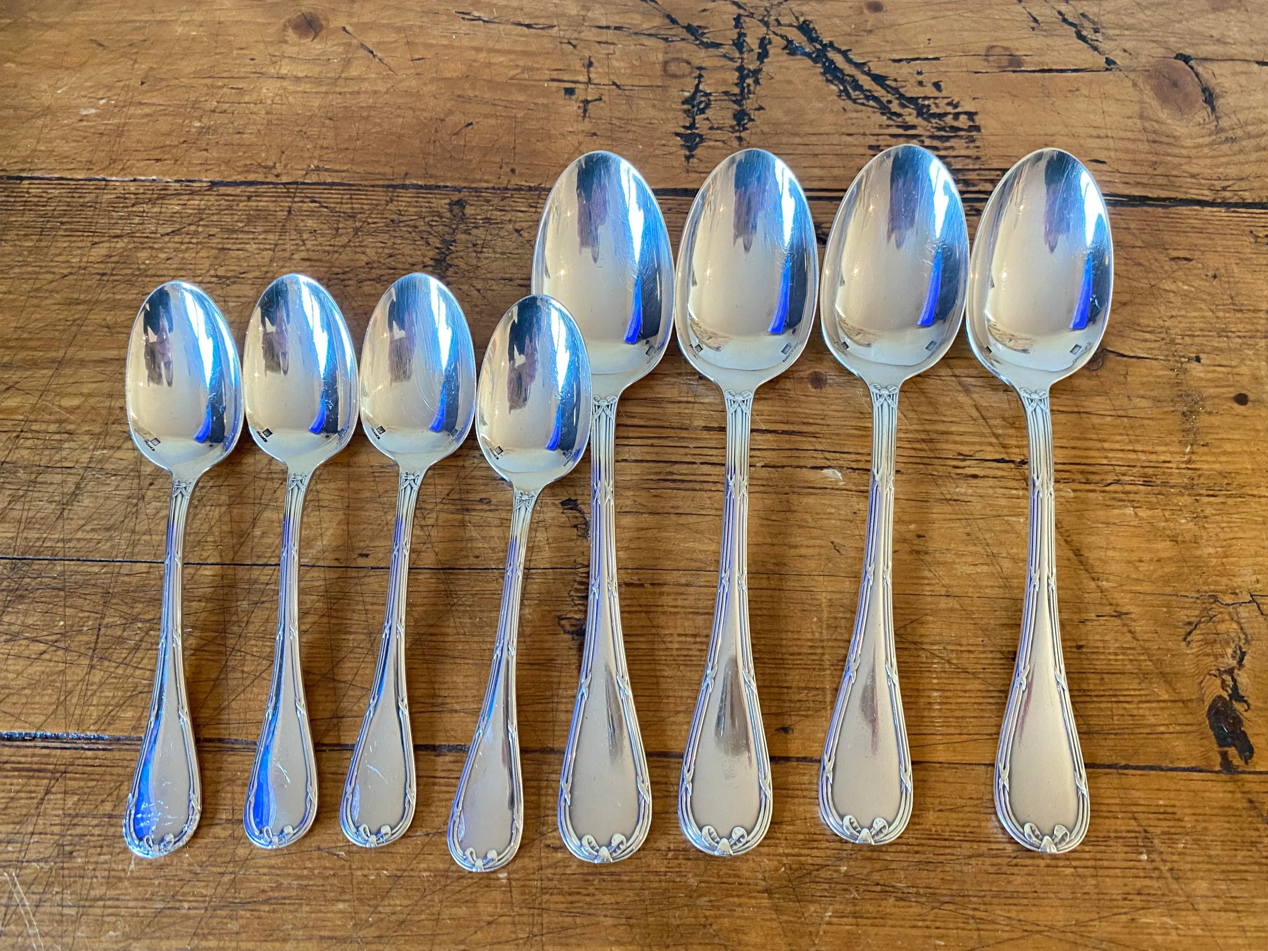 Vintage Christofle Rubans Silverplate Service for 4, 20 Pieces