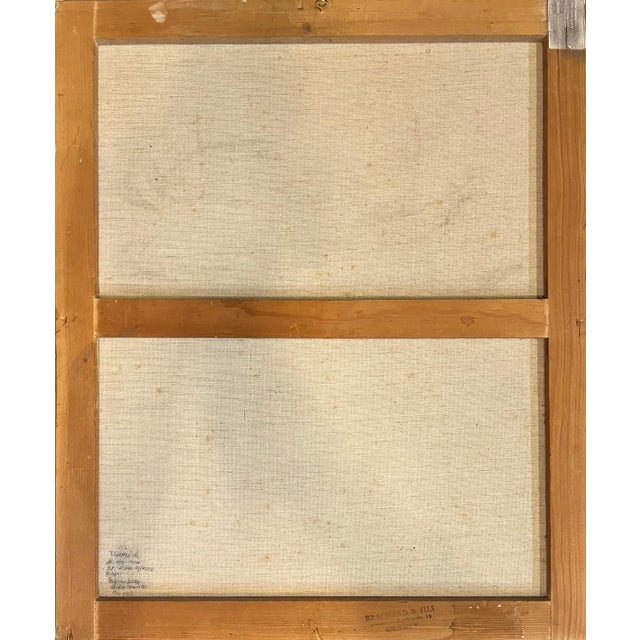 Louis Henri Salzmann, Flowers in a Black Pitcher, Oil on Canvas, 1935 For Sale - Image 10 of 11