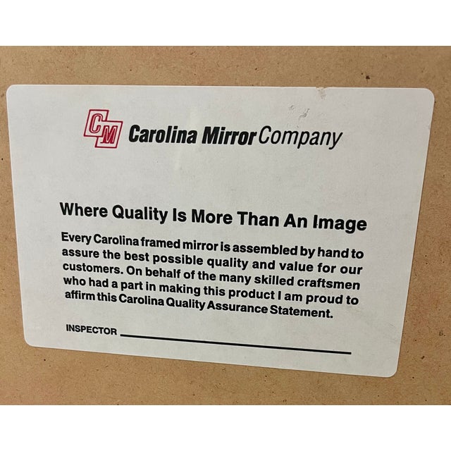 Carolina Mirror Company Distressed White & Gold 45" Wall Mirror For Sale - Image 9 of 9