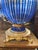 Boho Chic 20th Century Bohemian Crystal Urns in Blue, Set of 2 For Sale - Image 3 of 9