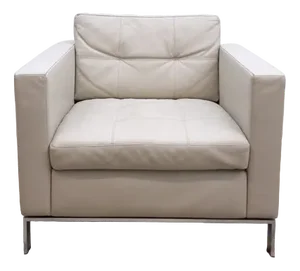 German Grey 502 Chair in Leather from Walter Knoll