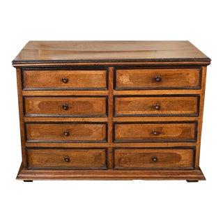 Late 18th Century Tuscan Walnut & Ebonized Detail Commode For Sale